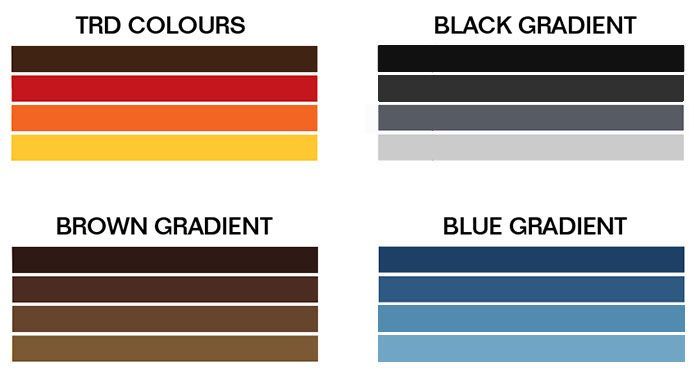 Broome body stripe kit - J75 Series Toyota Land Cruiser Troop Carrier colour reference