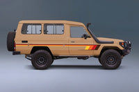 Broome body stripe kit - J75 Series Toyota Land Cruiser Troop Carrier TRD colours tan vehicle