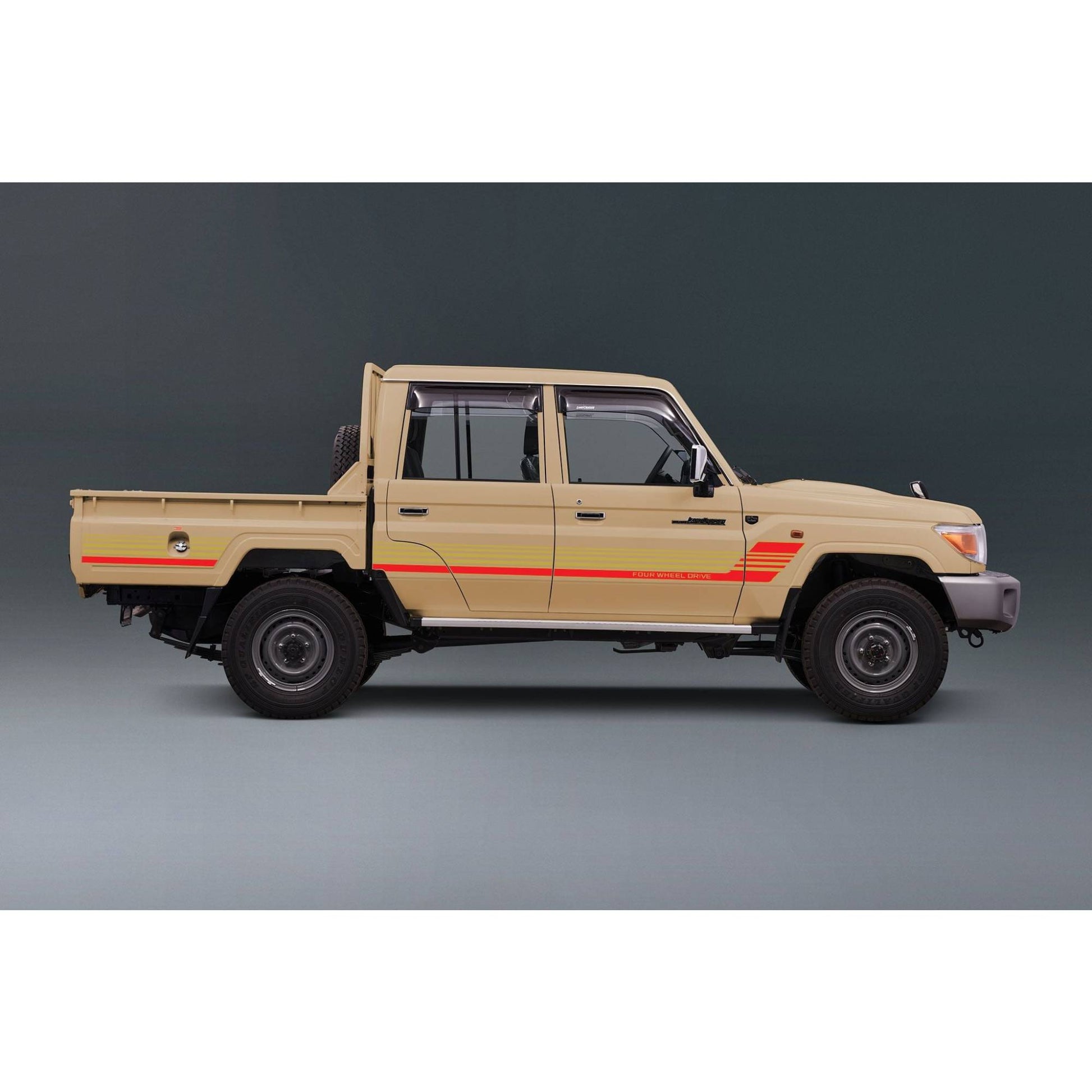 Decal Body Stripe Kit (Townsville) for the Toyota LandCruiser 79 Series Dual Cab (2012-) (view 13)