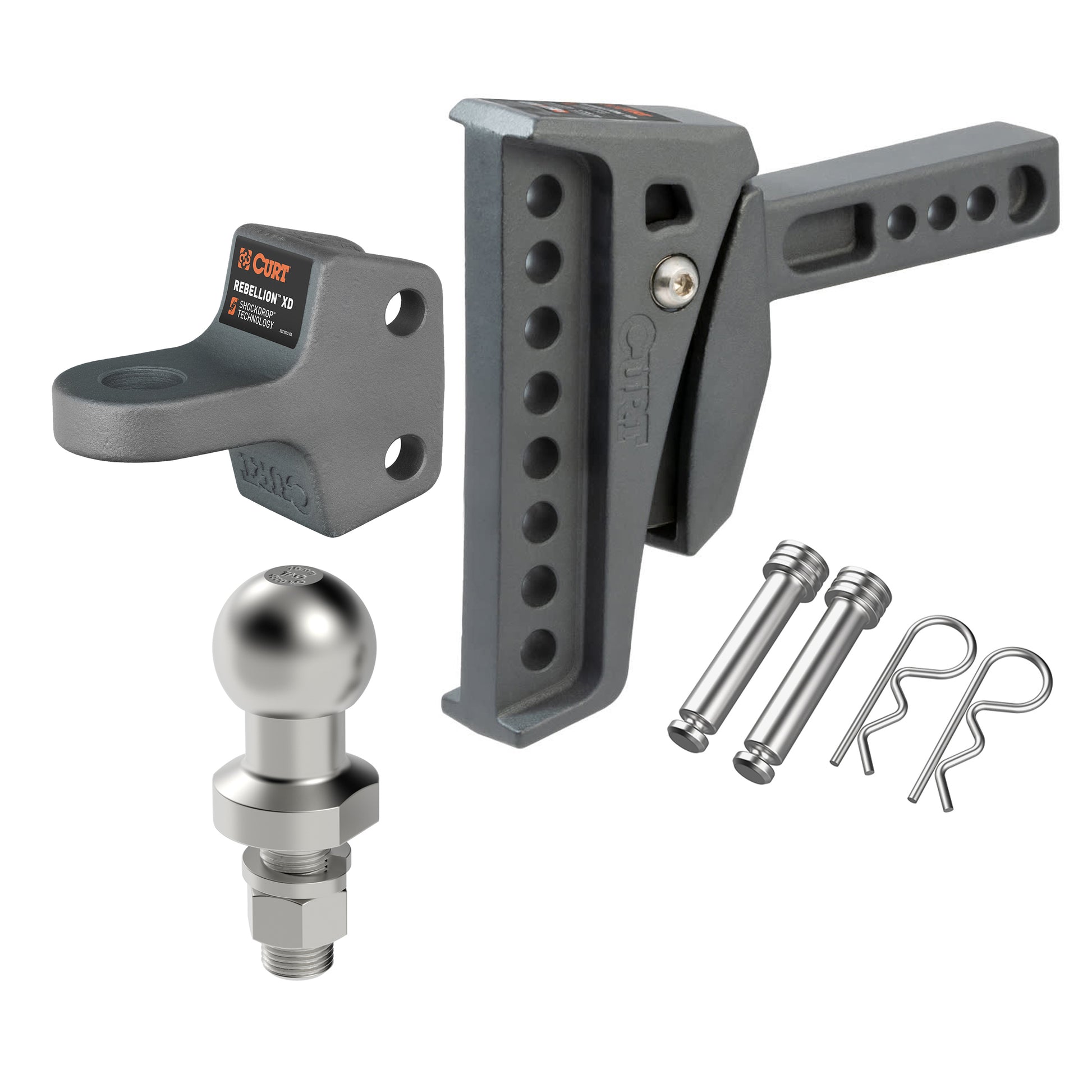 70 Series Land Cruiser CURT Rebellion XD ShockDrop Ball Mount Kit