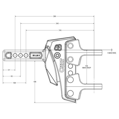 70 Series Land Cruiser CURT Rebellion XD ShockDrop Ball Mount Kit