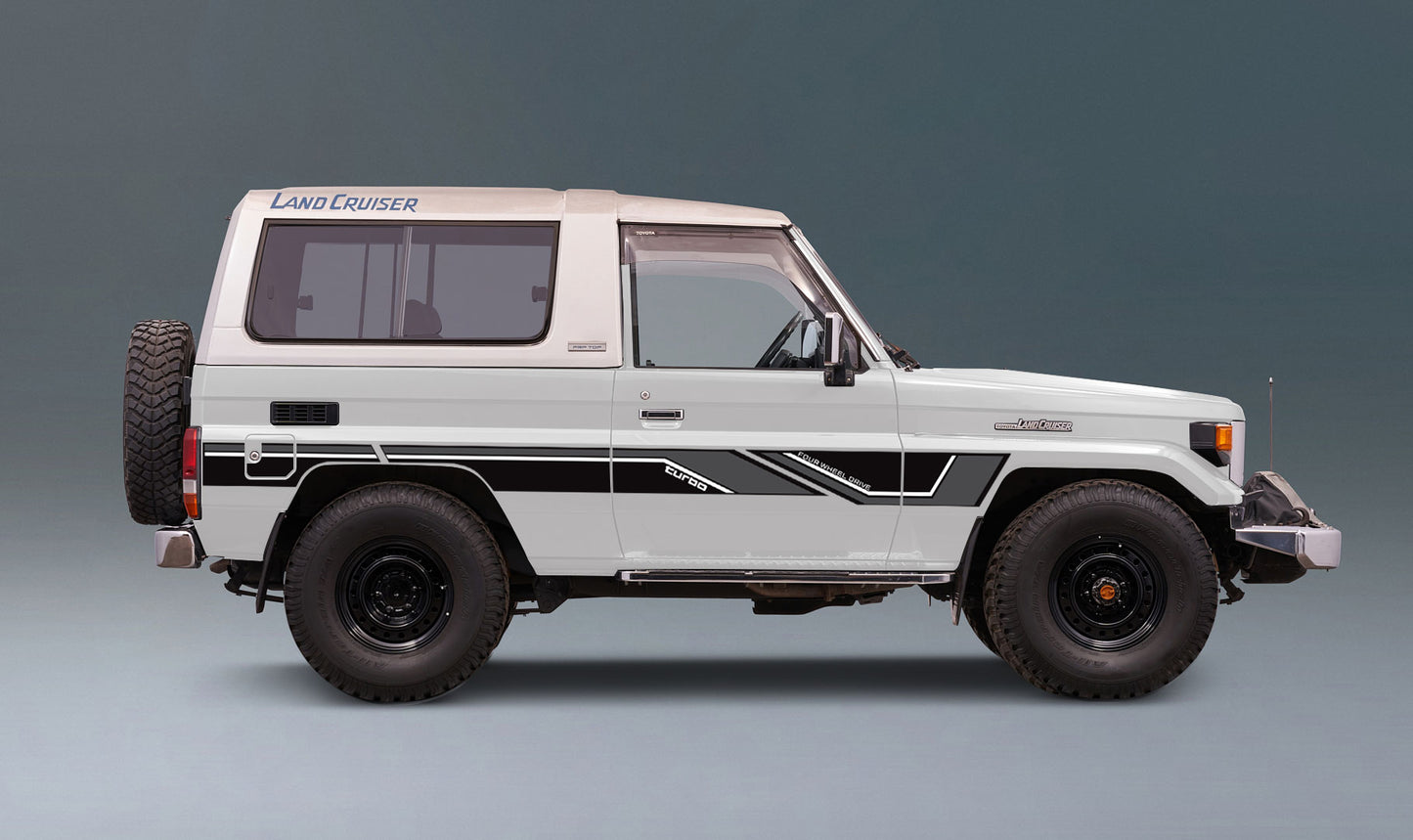 70 Series Land Cruiser Decal Body Stripe Kit (Barossa) - 73/74 Series (1984–1990)