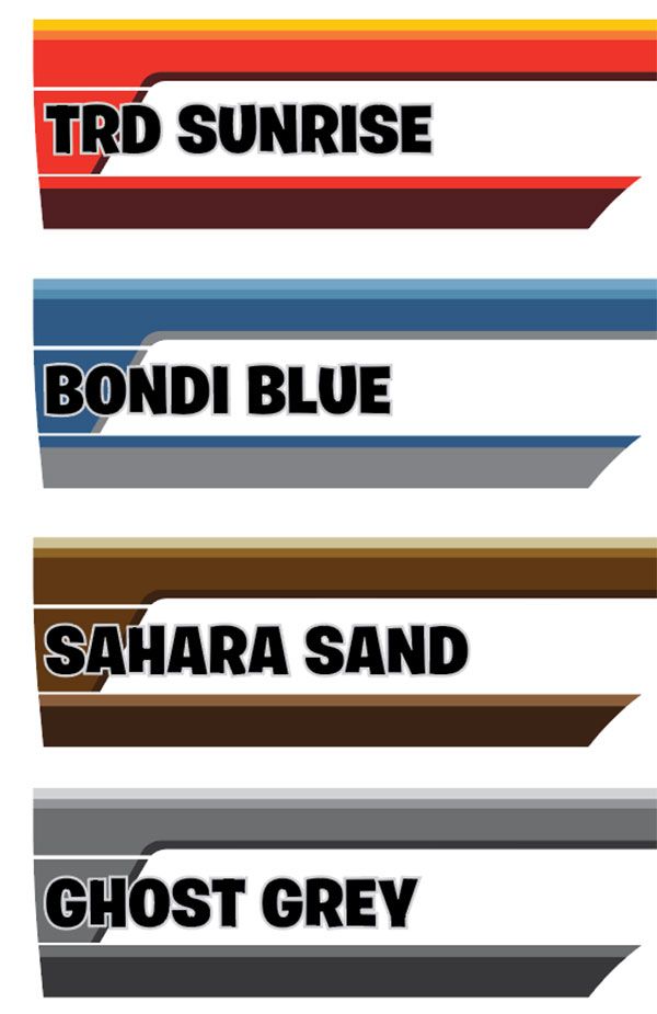 70 Series Land Cruiser Decal Body Stripe Kit (Tweed) - 75/79 Series Single Cab (1985-)