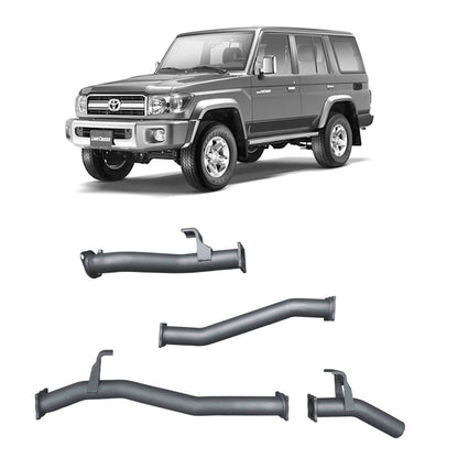 70 Series Land Cruiser Extreme Duty Exhaust - 76 Series Wagon (09/2016 - On)