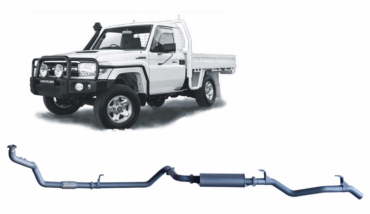 70 Series Land Cruiser Extreme Duty Exhaust - 79 Series 4.2L 1HZ (10/1999 - 01/2007)