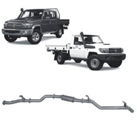 70 Series Land Cruiser Extreme Duty Exhaust - 79 Series with Auxiliary Fuel Tank (11/2016 - On)