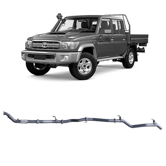 Toyota Land Cruiser Redback Extreme Duty Exhaust for Toyota Landcruiser 79 Series Double Cab with DPF Adapter