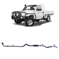 Extreme Duty 3" Factory Dump Pipe Back Exhaust for the Toyota LandCruiser 79 Series 4.2L TD (01/2001 - 01/2007) (view 3)